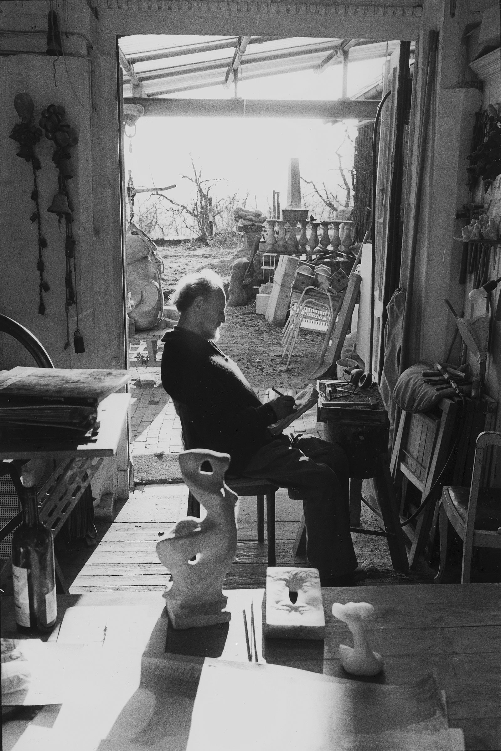 Cesare Ferronato im Atelier in Höngg